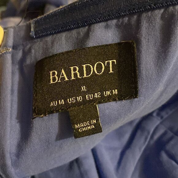 Bardot Vibrant Floral Midi Dress Blue Corset Bustier Sundress Sz XL - Picture 14 of 14